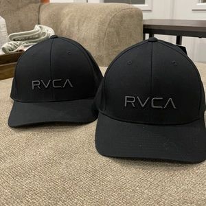 RVCA logo black hat, mid fit.